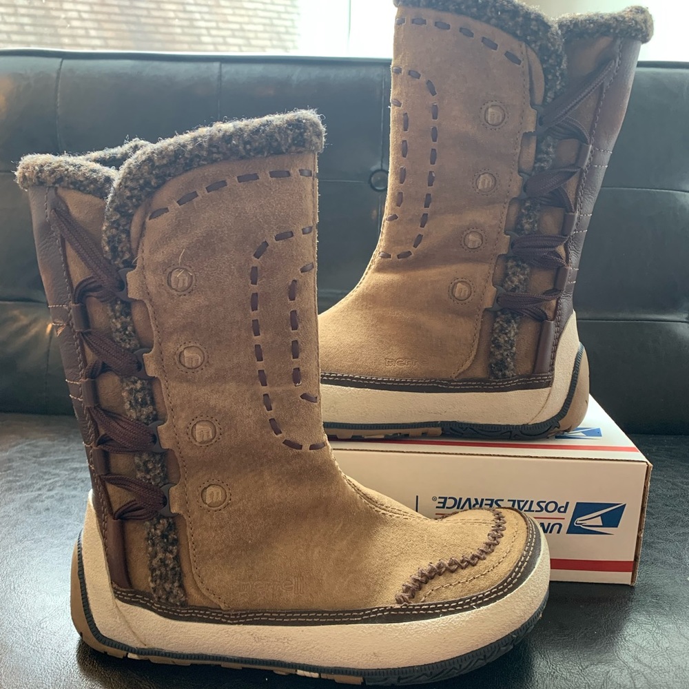 Merrell Puffin High Tan Performance Winter Boots